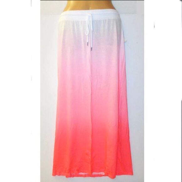 NWT Aeropostale Vintage Y2K XL Tie Dye Orange White Maxi Skirt w/ Drawstring - Picture 3 of 8